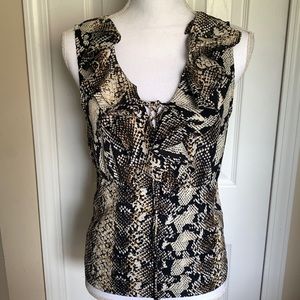 Rampage snake print sleeveless top - Large